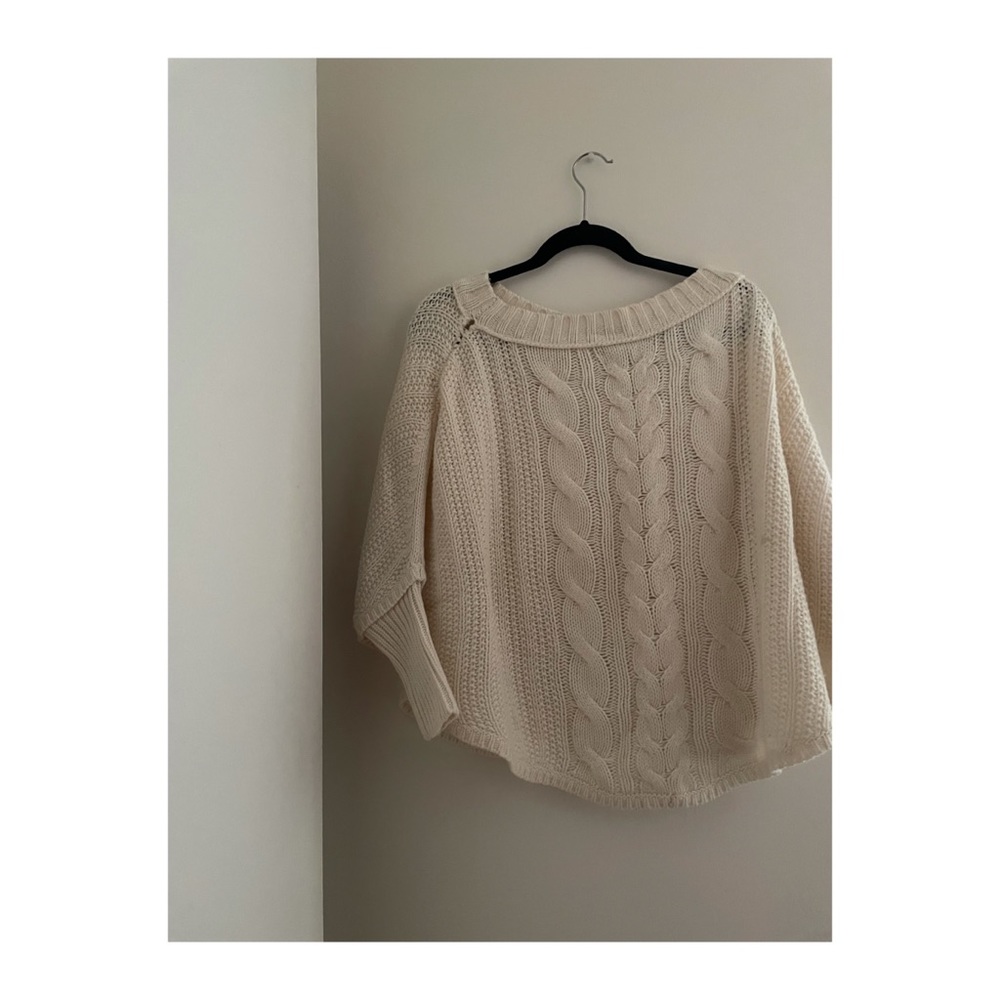 new with tags loft knitted poncho sweater! - Picture 3 of 4